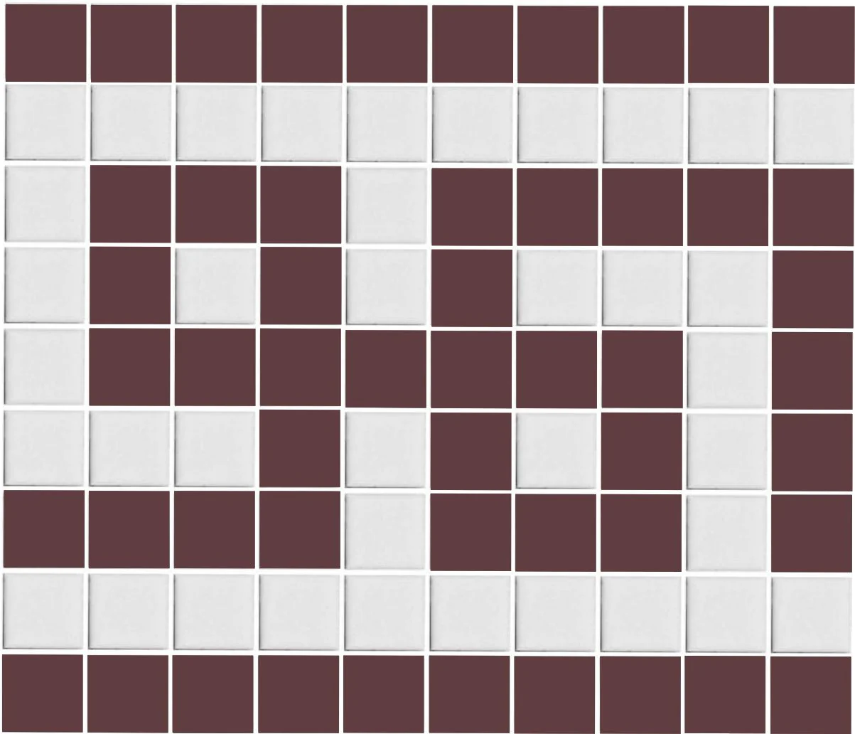 Greek Key Infinity Border | Square | Porcelain - Image 3