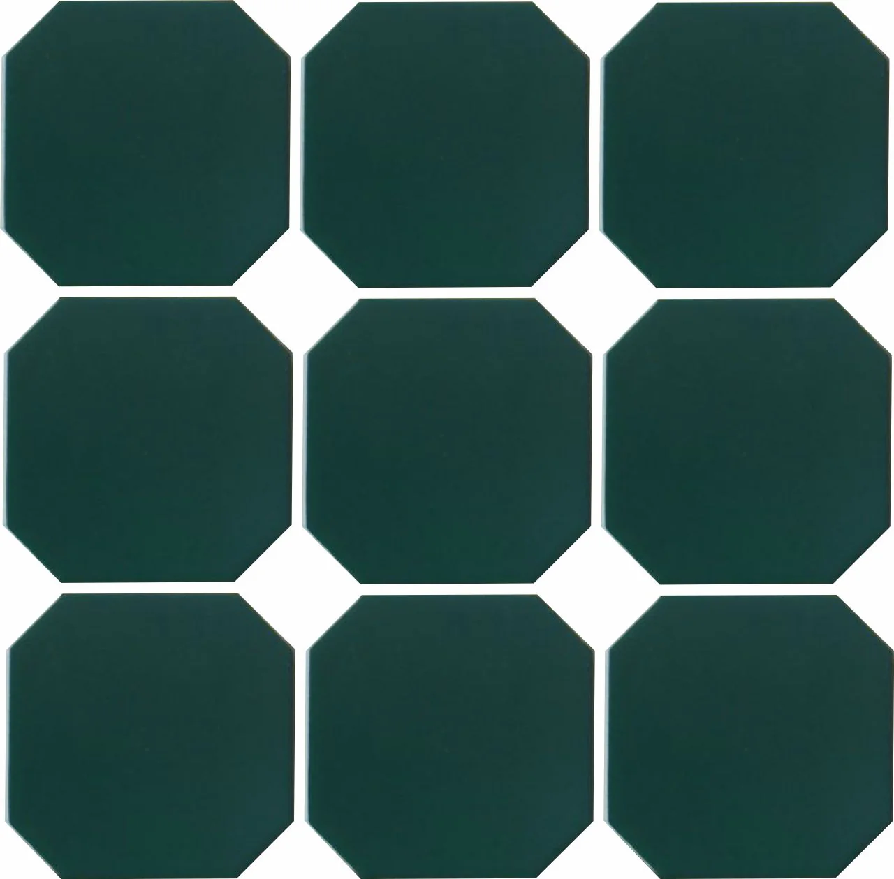 Retro Glazed Porcelain | 4" x 4" Octagon Tiles - Image 3