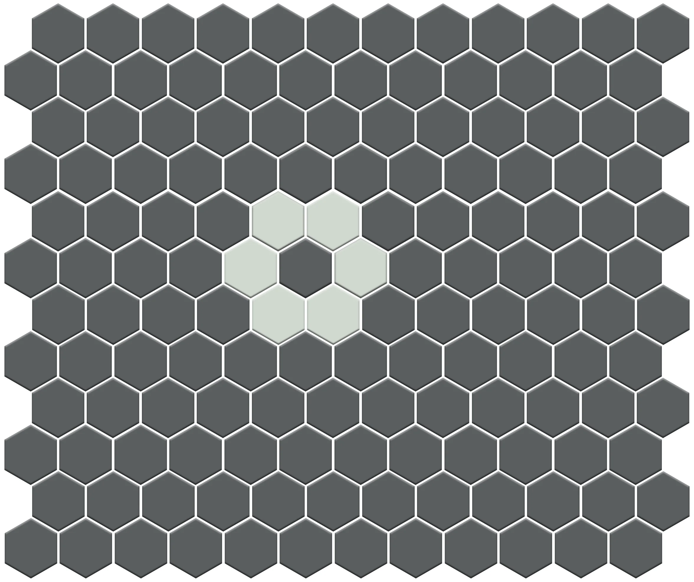 Unglazed Rosette | Pinnacle Hexagon Pattern - Image 4