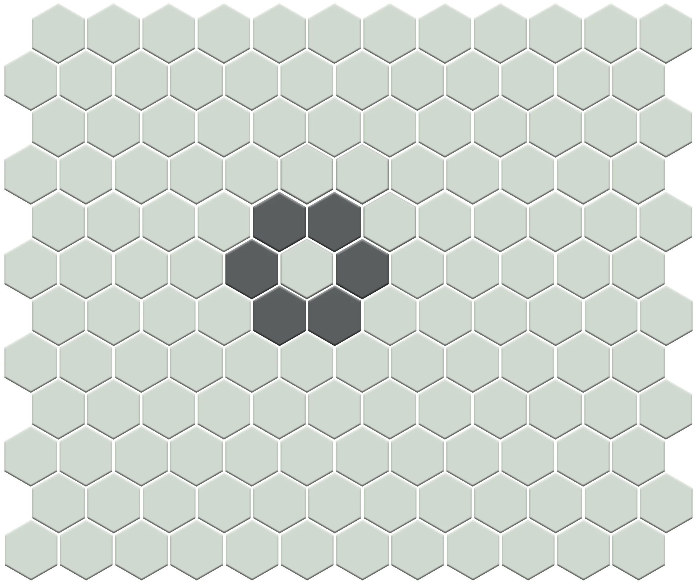 Unglazed Rosette | Pinnacle Hexagon Pattern - Image 5